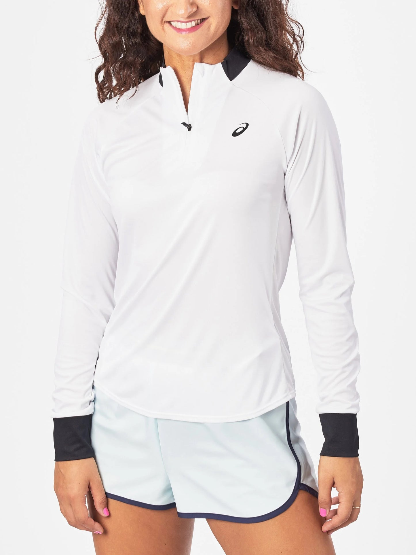 Asics Women Core Court LS Zip Top - White