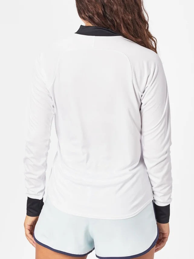 Asics Women Core Court LS Zip Top - White