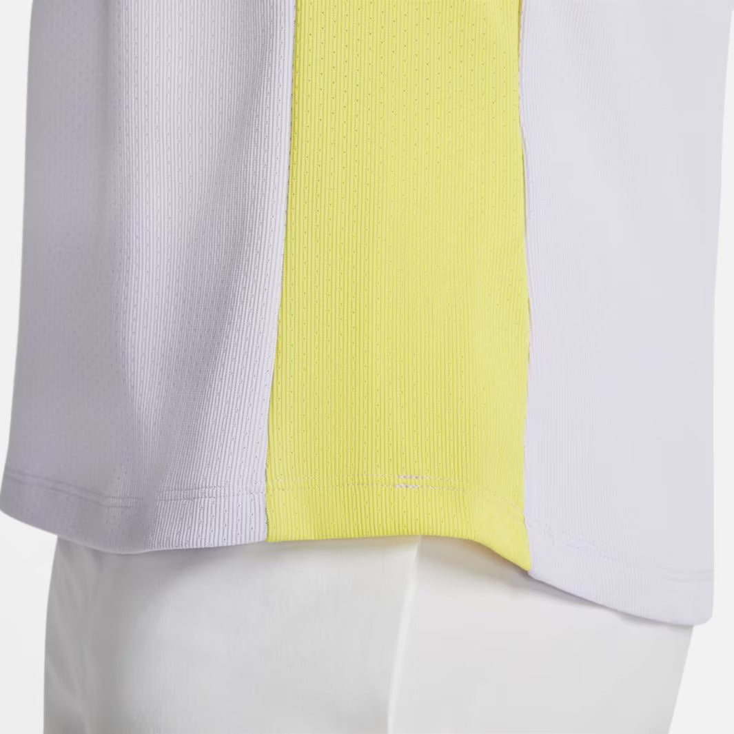 Nike Court Dri-Fit ADV Rafa Shortsleeve Top - Violet Frost/Yellow Strike/White