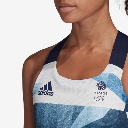 adidas Team GB Women's Tennis Tank - White/Blue/Red