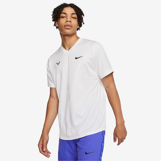 Nike Rafa Court Challenger Shortsleeve Top - White/Gridiron