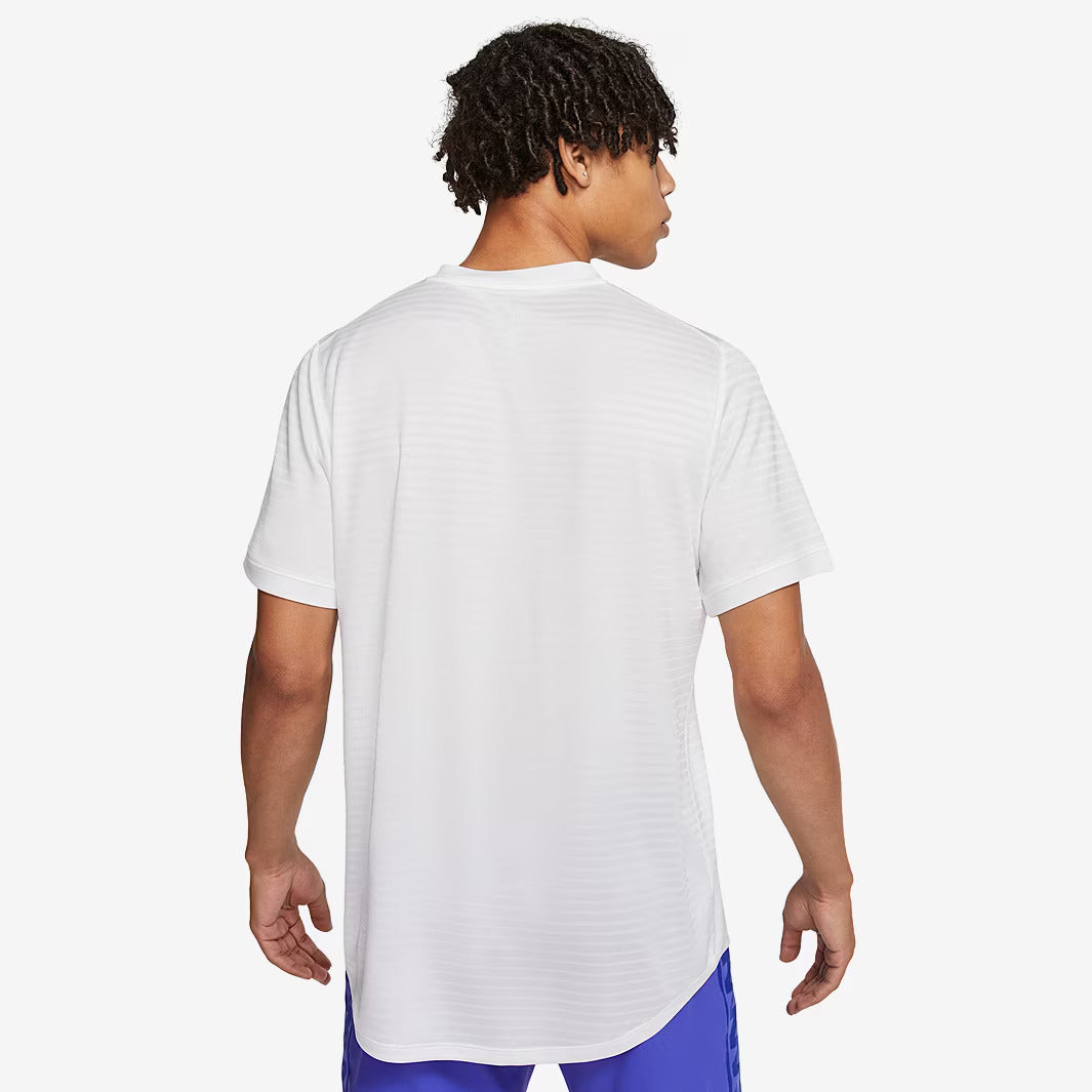 Nike Rafa Court Challenger Shortsleeve Top - White/Gridiron