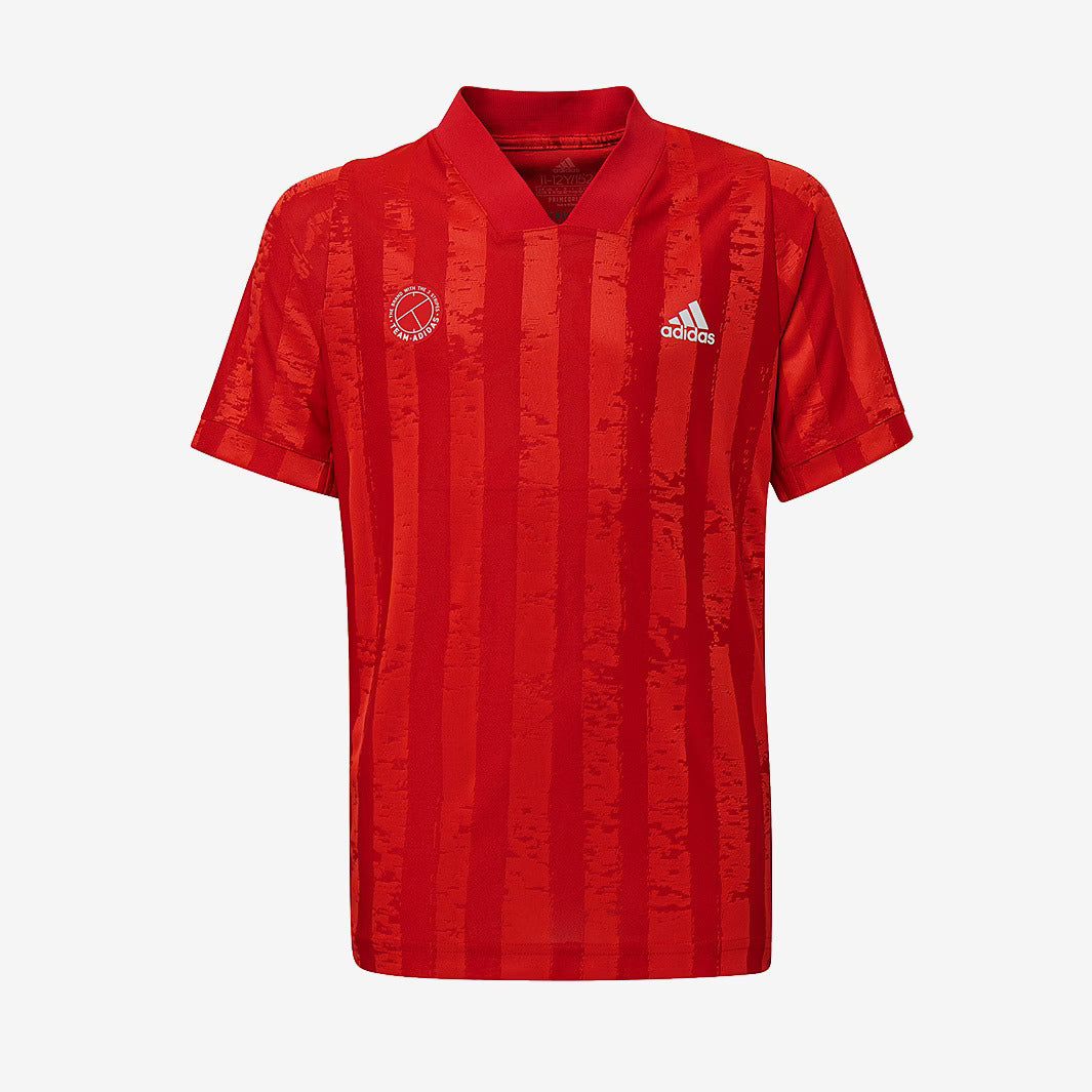 adidas Boys Freelift Tee - Scarlet & Signal Pink