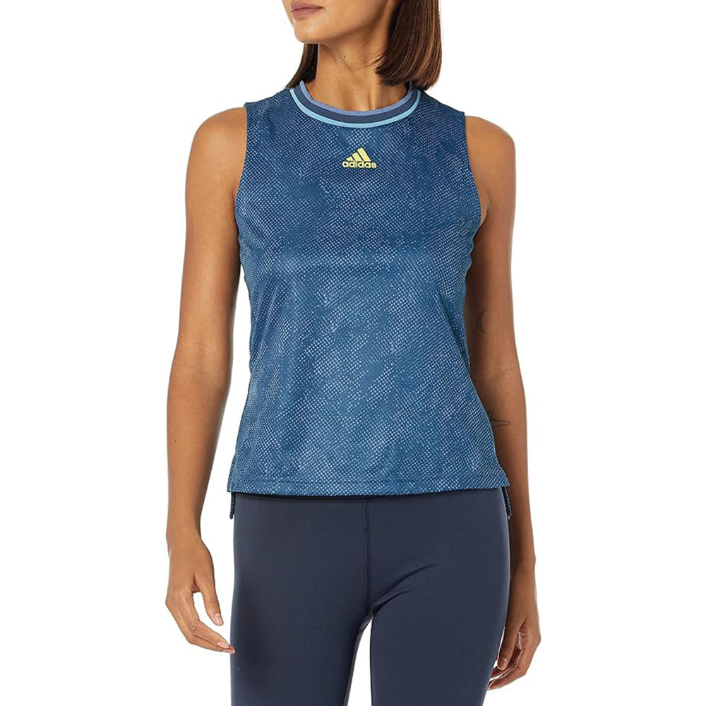 adidas Women's Match Tank Primeblue - Crew Navy/Acid Yellow