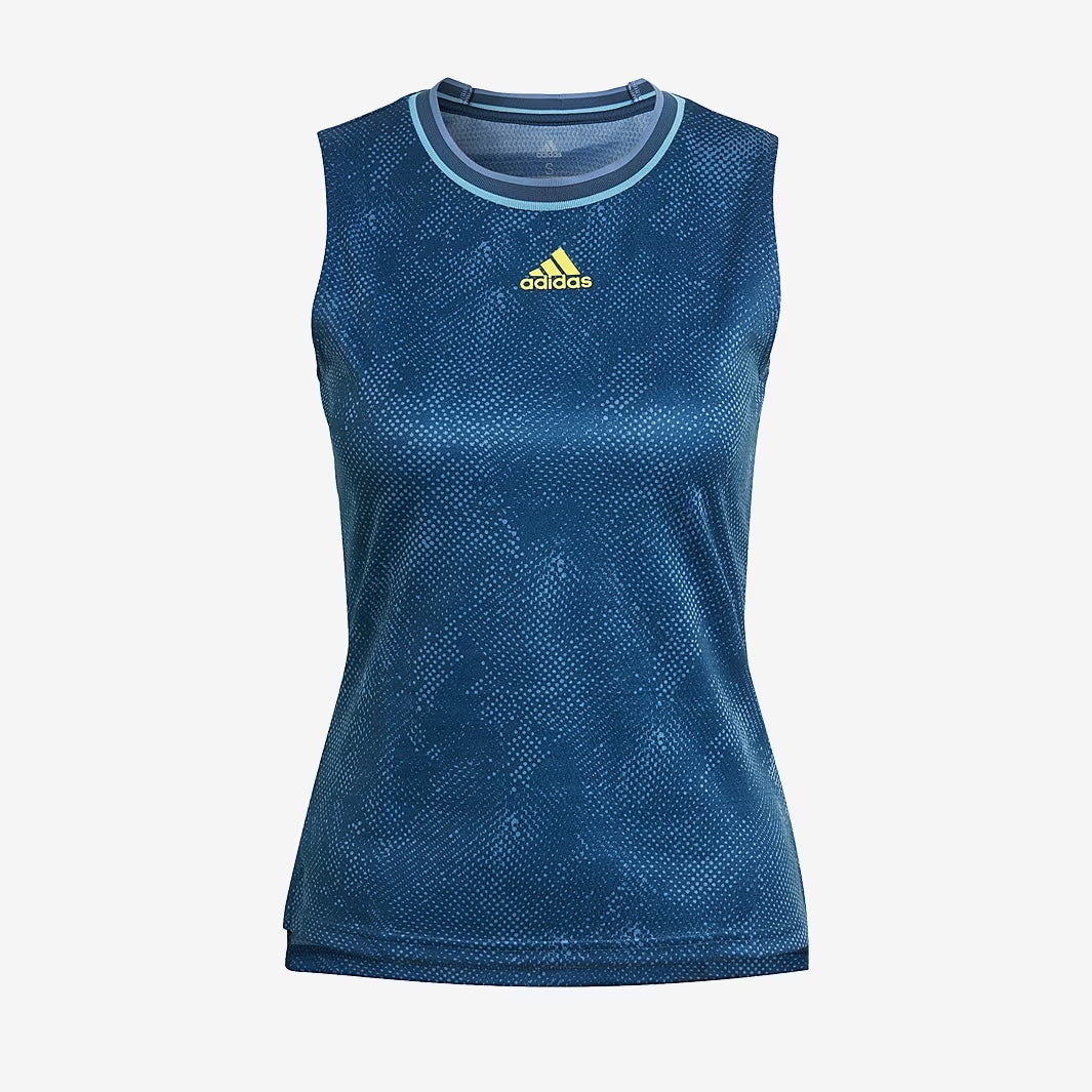 adidas Women's Match Tank Primeblue - Crew Navy/Acid Yellow