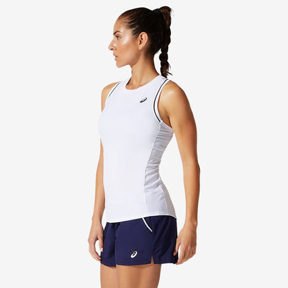 Asics Womens Court Piping Shortsleeve Tank - Brilliant White