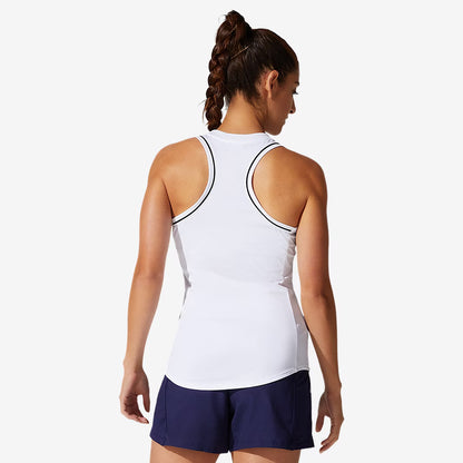 Asics Womens Court Piping Shortsleeve Tank - Brilliant White