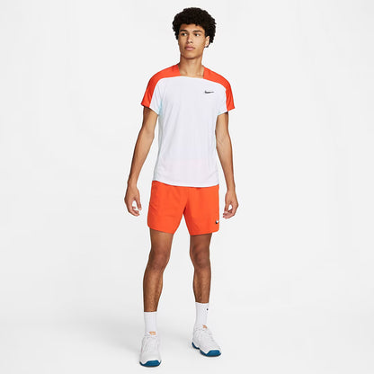 Nike Court Dri-Fit ADV Slam Top - White/Team Orange/Glacier Blue/Black