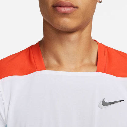 Nike Court Dri-Fit ADV Slam Top - White/Team Orange/Glacier Blue/Black