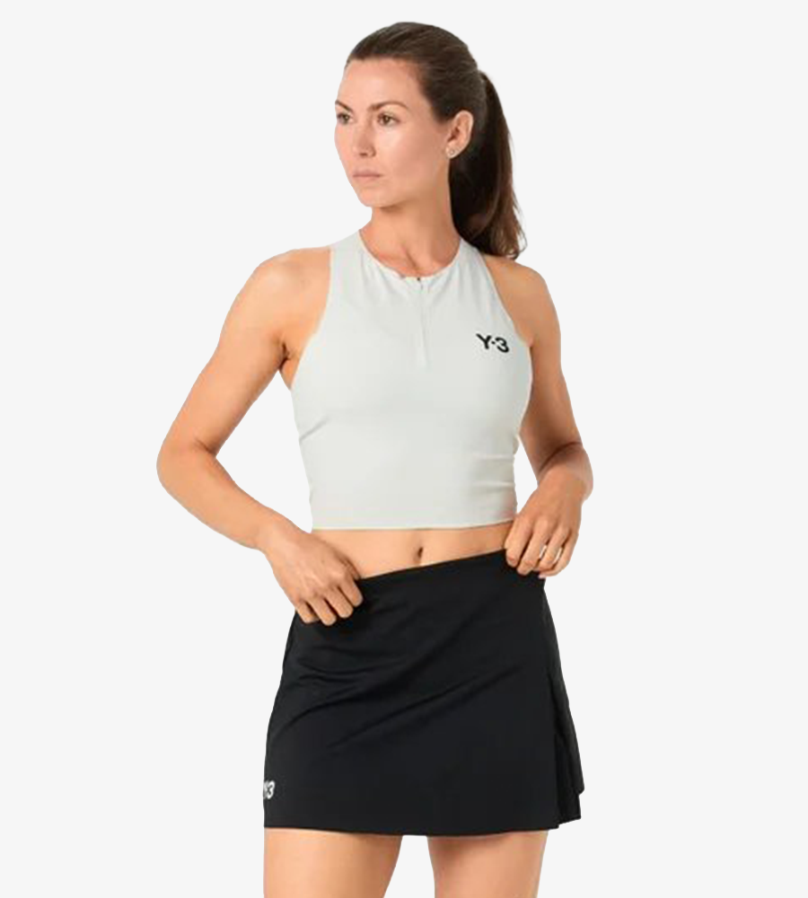 adidas Y-3 Women's Tennis Cropped Tank Top - Orbit Grey